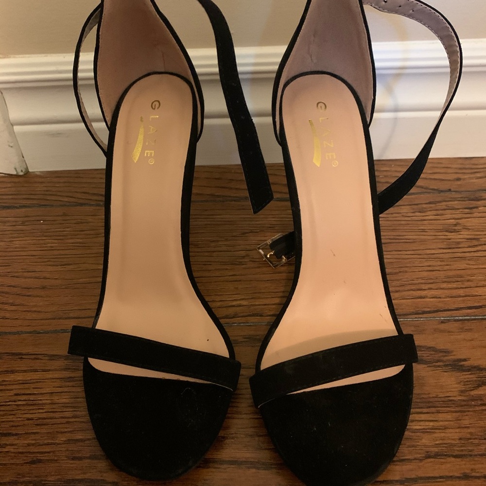 Simple Black Suede high heels